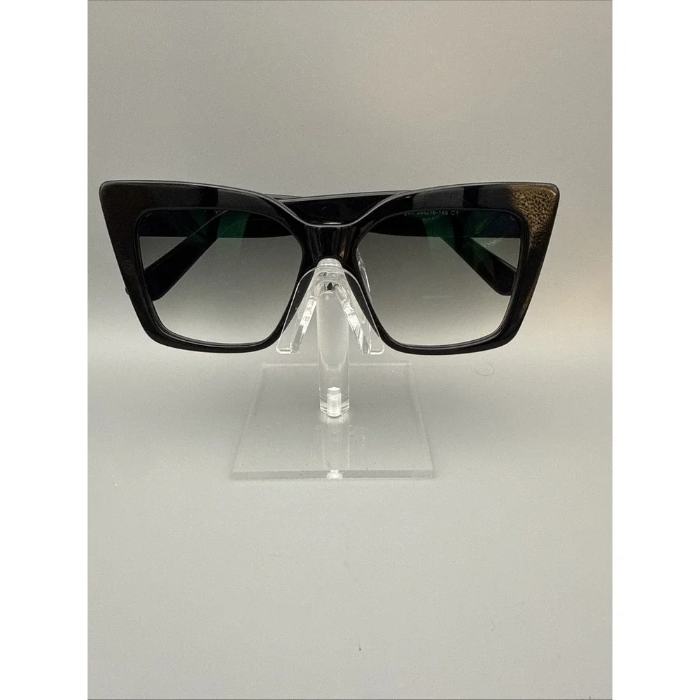 YES GLASSES HAGEN RARE OVERSIZED BUTTERFLY  FULLRIM BLACK SUNGLASSES TINTED LENS